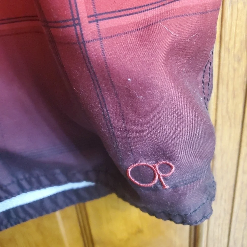 OP Ocean Pacific‎ Red Swim Cargo Trunks Size L 40-42